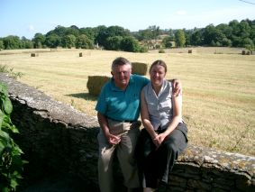 fiona and alan by the wall